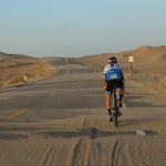 Deep sand on the road at Imperial Sand Dunes Recreational Area